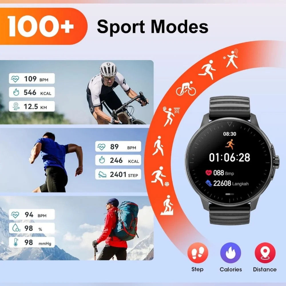 Smart Watch for Men Women Answer/Make Calls, 1.39''Touch Screen Fitness Tracker